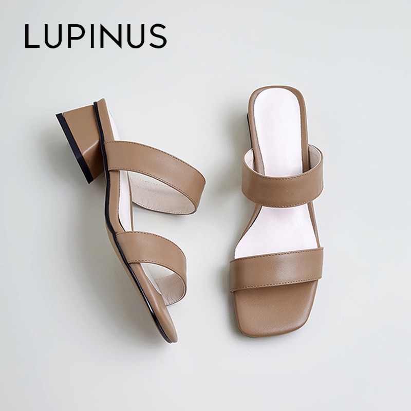 Vrouwen Hoge Hakken Sandalen Vierkante Neus Slingback Schoenen Vrouwen Outdoor Slipper Vrouwen Casual Sandaal Vrouwen