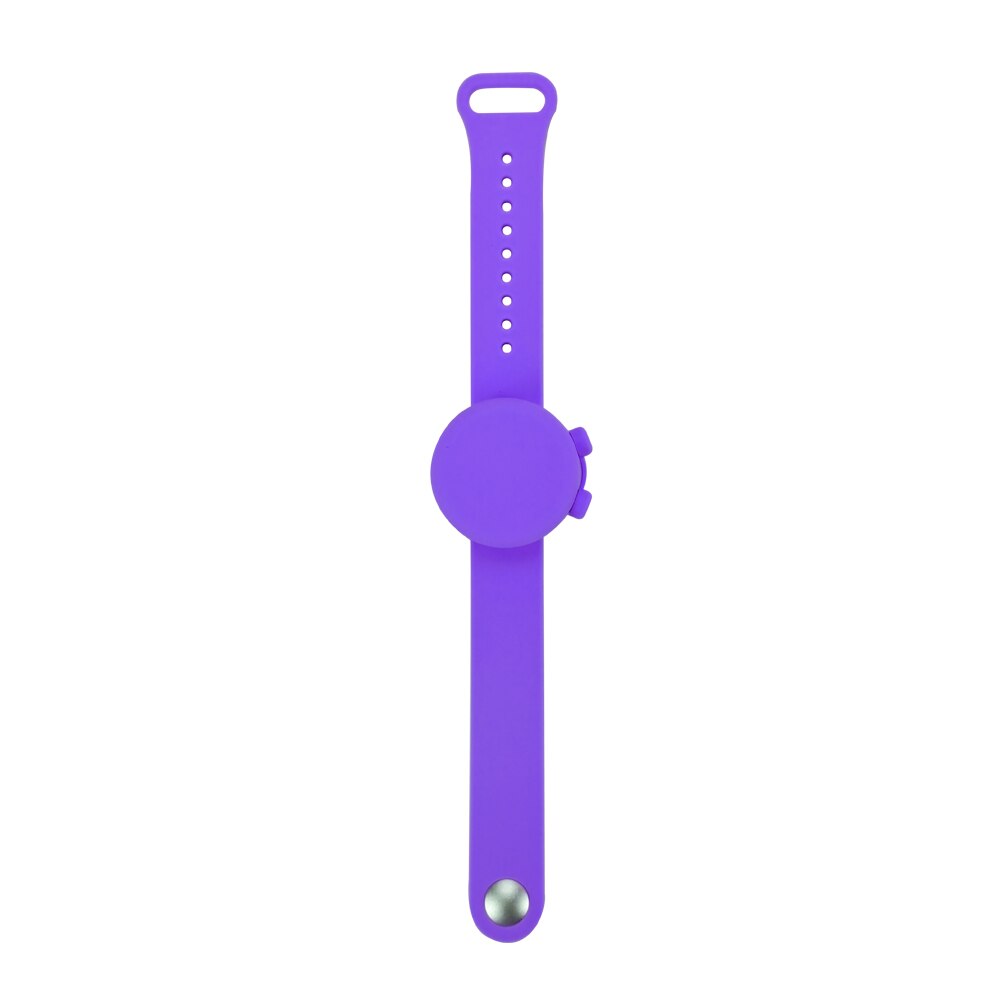 Disinfettante per le mani Wristband Del Silicone Del Braccialetto Mano Dispenser Disinfettante Per Le Mani Braccialetto Disinfettante Repellente Per Zanzare Crema Solare Lozione Per Bambini Wristband: purple