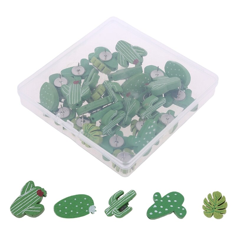 30Pcs Cactus Punaise Punaise Kurk Boord Pins Diy Voor Art Photo Bericht Muur Decoratieve School Kantoorbenodigdheden 40JB