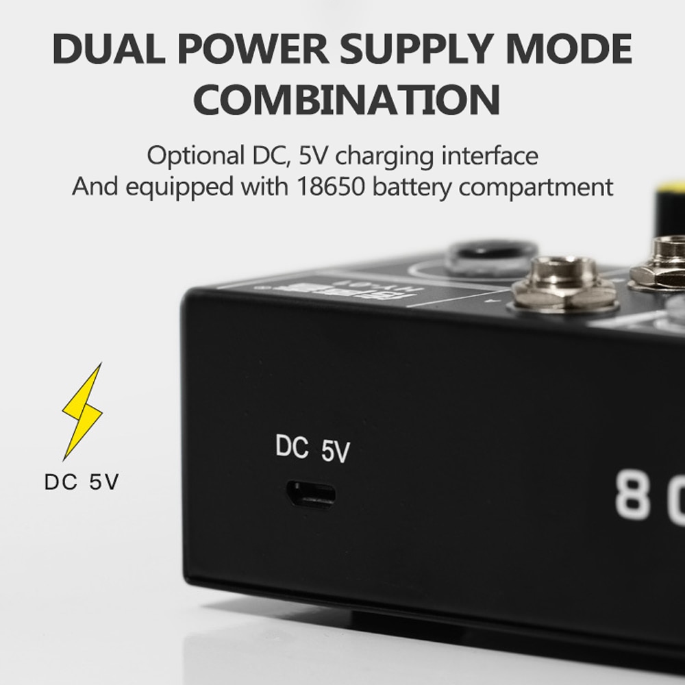 8 Channel Multifunctional USB Audio Mixer Portable Sound Mixer Home-use Dual Microphone Inputs Sound Mixer