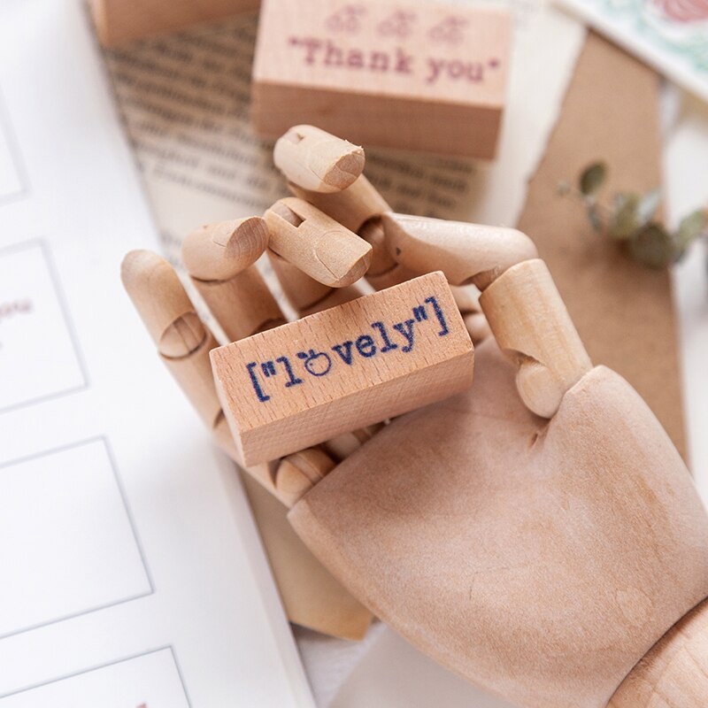 8 PZ/lotto poco sicuri di serie timbro FAI DA TE timbri di gomma di legno per scrapbooking cancelleria scrapbooking timbro standard