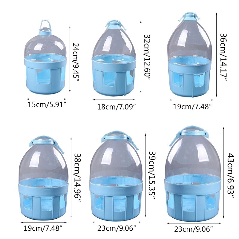 Bebedero automático para pájaros, alimentador de agua para palomas y loros, contenedor duradero de plástico, 2L, 4L, 6L, 8L, 10L