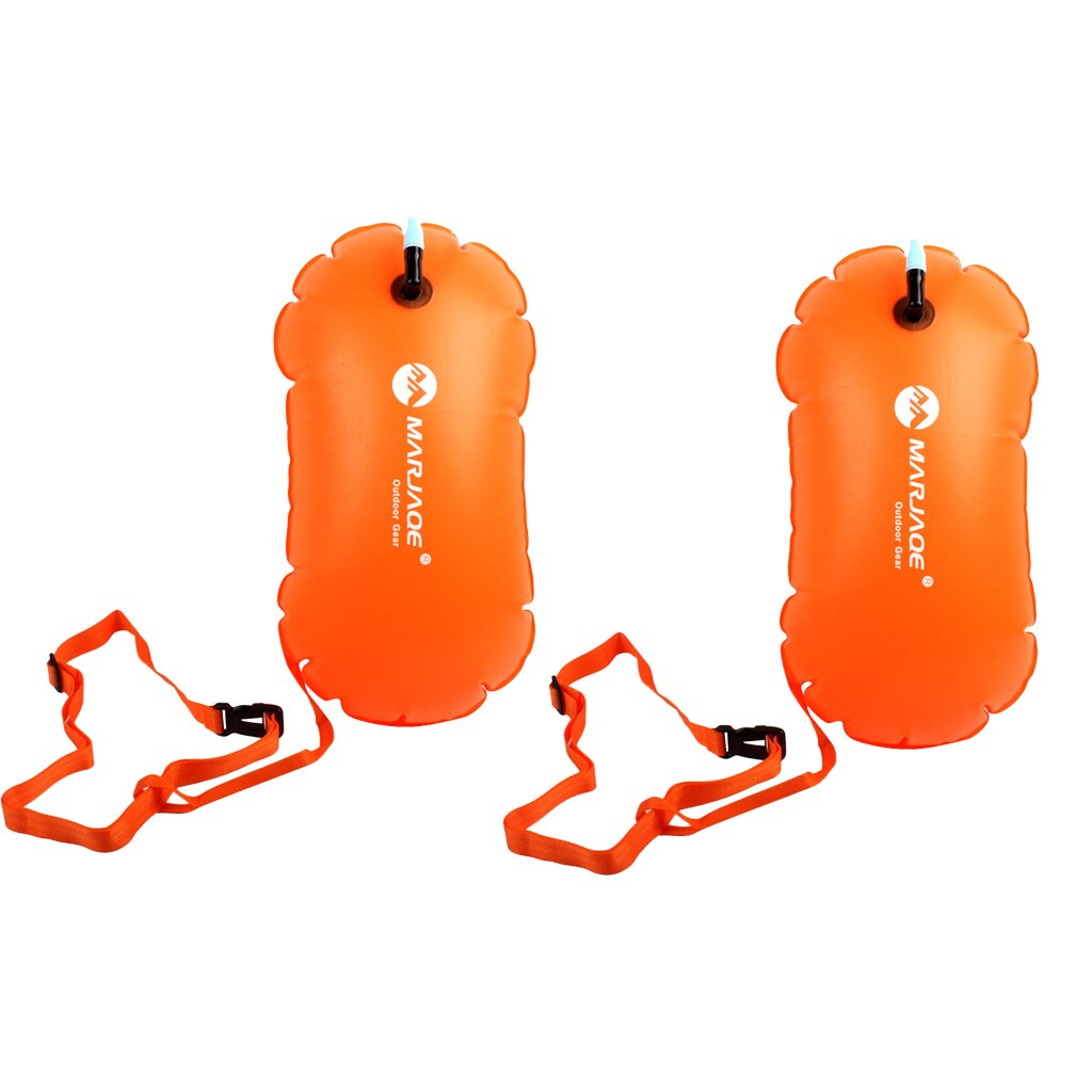 Burbuja de natación 2 uds., bolsa de aire flotante inflable de alta visibilidad para nadar con agua abierta para nadadores, triatletas y esnórquel