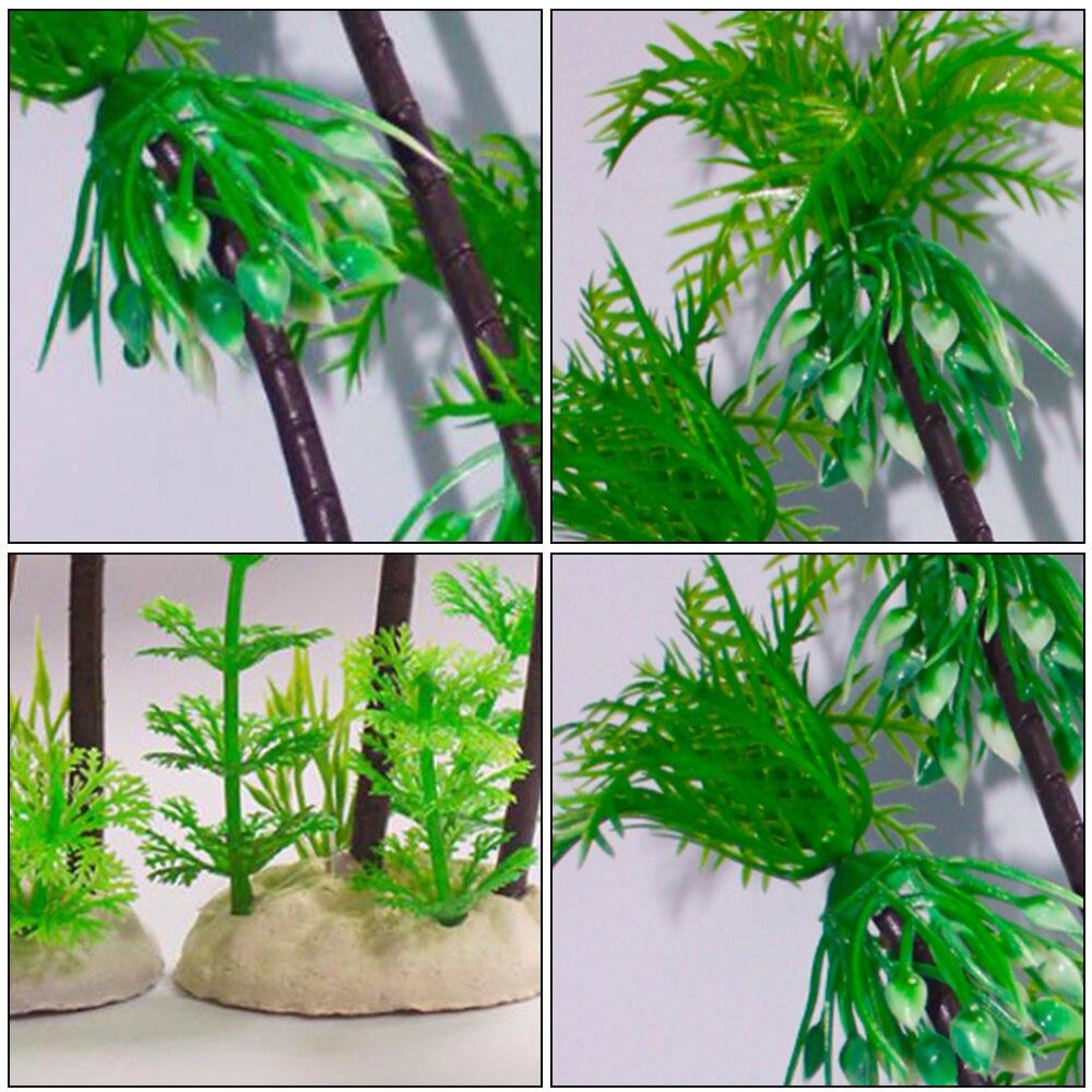 1Pc Waterplanten Ornament Kokospalm Ornament Aquarium Decoratie Kunstmatige Ornament Decor Voor Thuis Aquarium