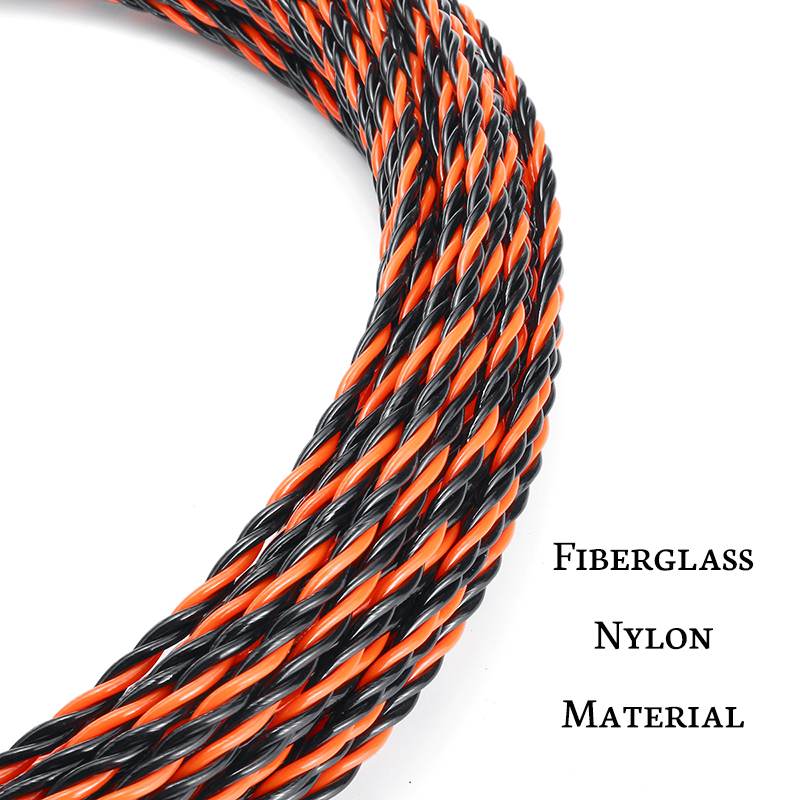 5-40M 5mm Guide Device Fiberglass Electric Cable Push Pullers Duct Snake Rodder Fish Tape Wire+2 pcs Cable Tensioner
