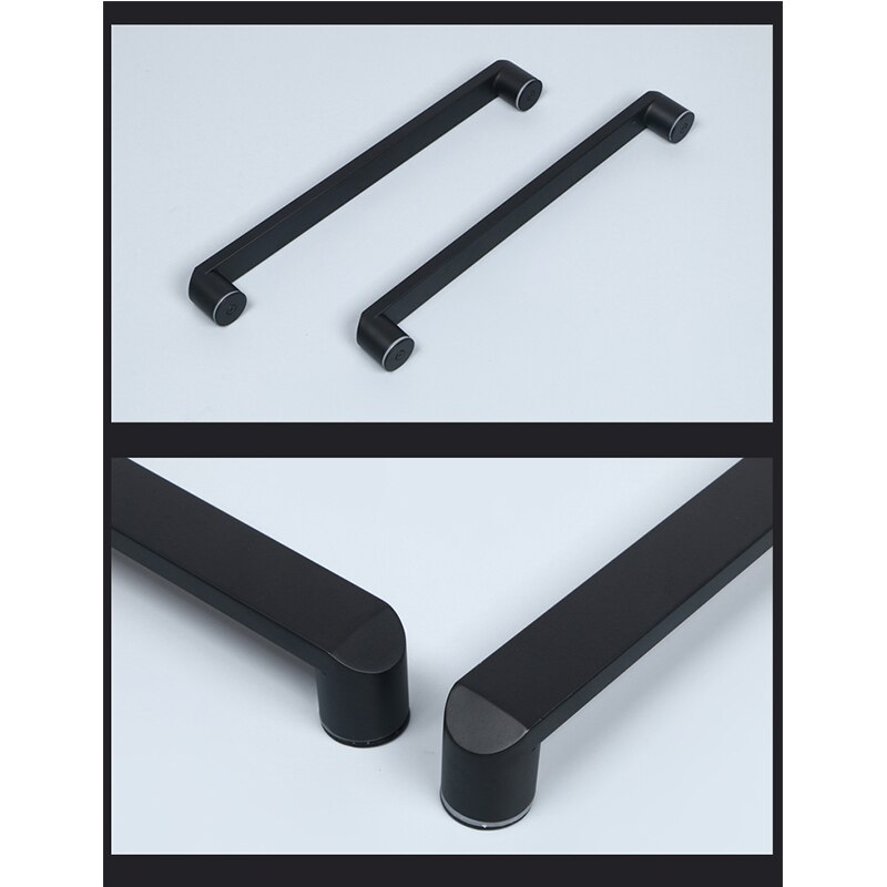 Glass door handle of bathroom glass door handle of black shower room 304 stainless steel