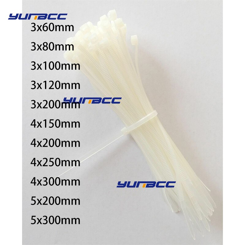 50Pcs Self-locking plastic nylon cable tie 100 pieces black 5x300 cable tie fastening ring , industrial cable tie cable tie set