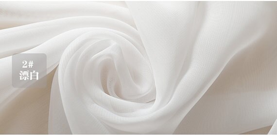 chiffon fabric for dress, lining fabric, off white chiffon fabric by the yard: 2