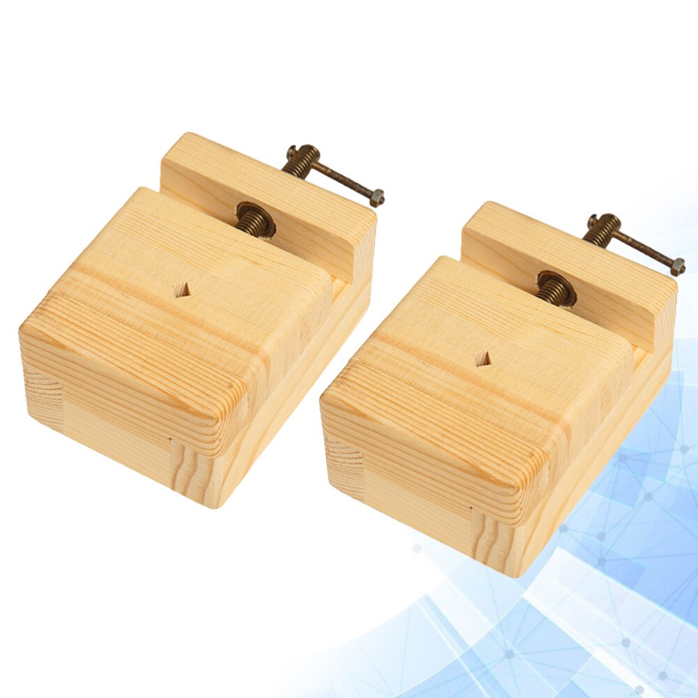 Herramienta de fijación de impresión grabada de madera de pino herramienta de fijación de sección grabada de piedra de sello grabado (9,5x6,5x4,5 cm)