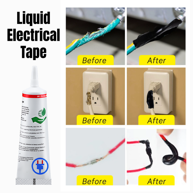 Ruban électrique liquide étanche, câble isolant en caoutchouc, colle pour manteau, adhésifs isolants, scellant, colle pour ligne de fixation domestique