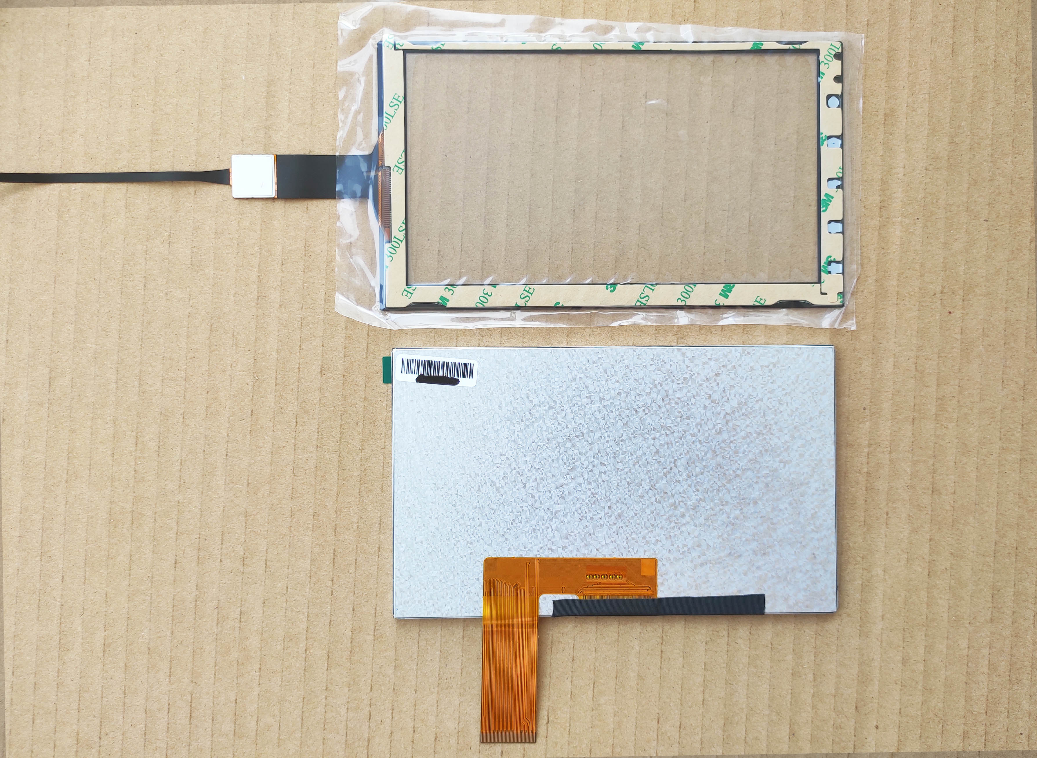 Navegación para coche de 7 pulgadas Universal LCD 40pin 1024*600 165*100mm con digitalizador pantalla táctil de cristal 174*100mm LXH-820-150-FPC