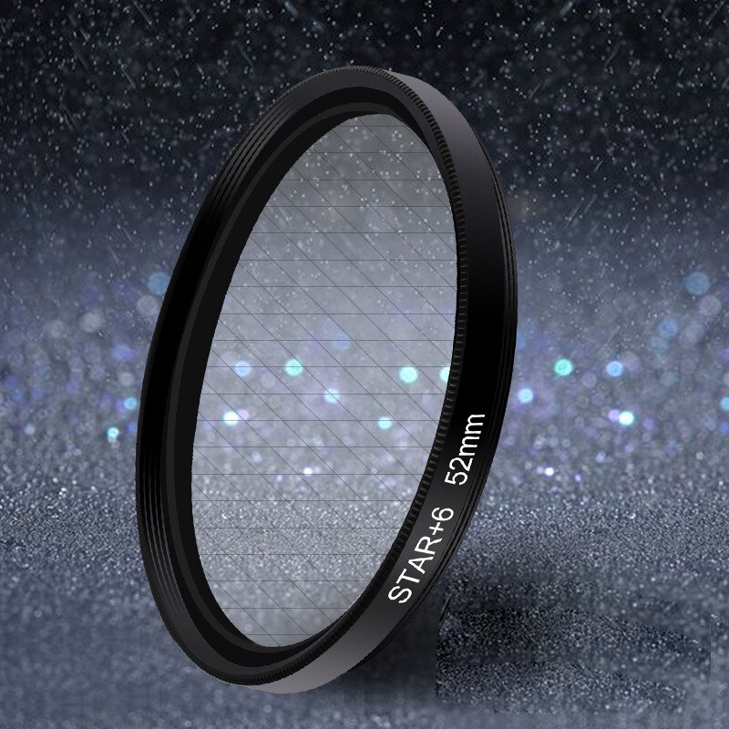 Filtre à effet Starburst 52mm, Flash d&#39;appareil Photo, miroir Starlight, 4-6-8 lignes, adapté à tous les téléphones mobiles