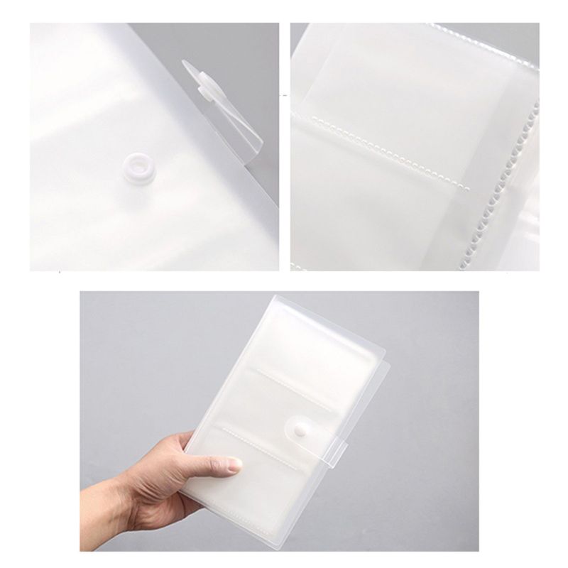 240 Slots Transparent PP Cover Business Card Book Large Capacity ID Holders Ticket Collection Clip