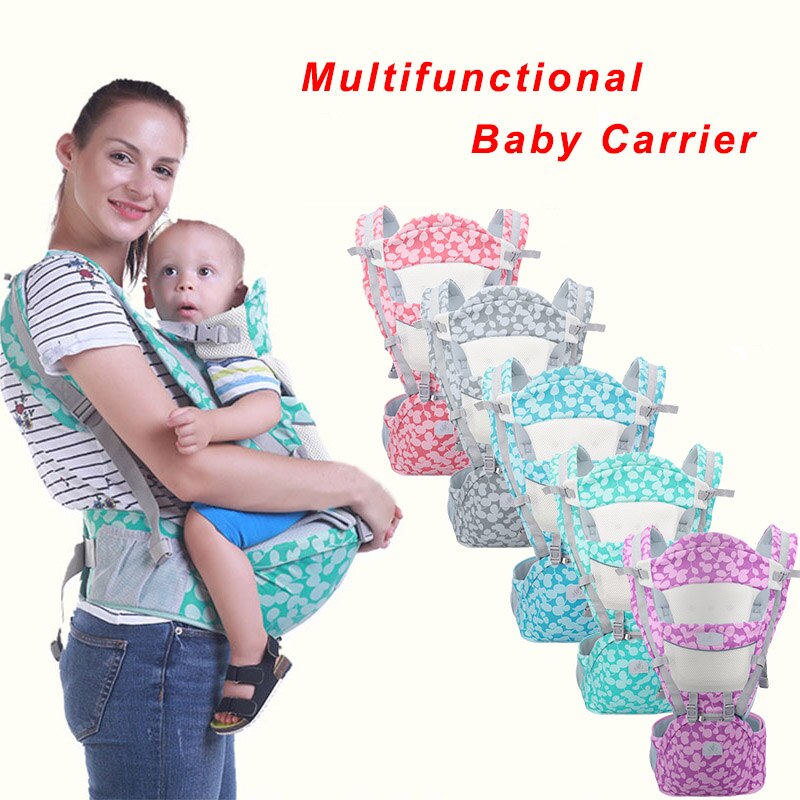 Ademende ergonomische draagzak, heupdrager, draagbare kangoeroe, babyrugzak voor het dragen van kinderen, draagdoek voor baby's