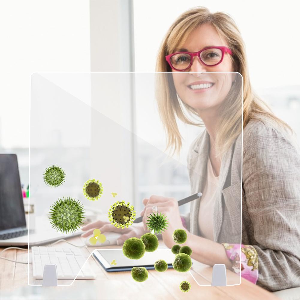 Acrylic Sneeze Guard Shield Transparent Antispray Sneeze Droplets Panel Board Divider Protection Barrier for Countertops Desktop