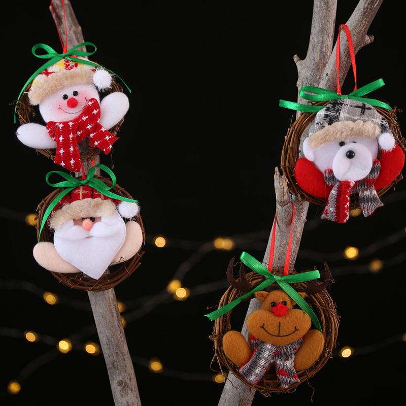 Vrolijk Kerst Ornamenten Kerst Cadeau Voor Jaar Kerstman Snowman Speelgoed Doll Hang Decoraties voor huis