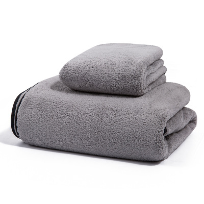 Microfiber Badhanddoeken voor Volwassenen 70x140cm grote Handdoeken badkamer Vrouwen mannen Super Absorberende Basten Handdoek Wrap jurk: Light Grey / 2 pieces 35x75cm