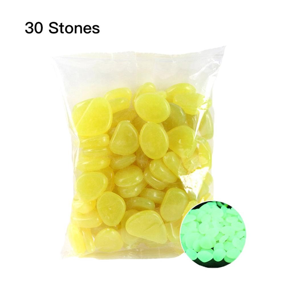 30 Pcs Glow in the Dark Garden Pebbles Glow Stones Rocks for Walkways Garden Path Patio Lawn Garden Yard Decor Luminous stones: Lavender