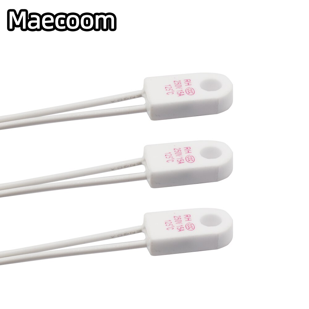 2 pieces 3d printer parts rh /tf 125 degrees celsius 15a 250v temperature fuse thermal links over temperature protector for voron