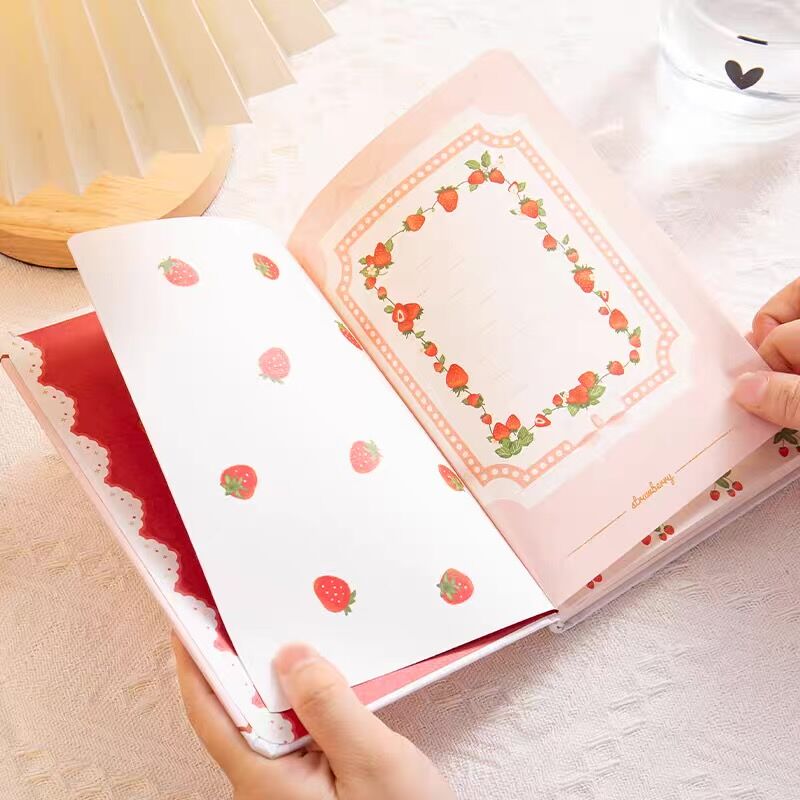 Minkys 2022 kawaii jordbærhage dagbok notatbøker og journaler agenda månedlig ukeplanlegger bok kontor skole skrivesaker