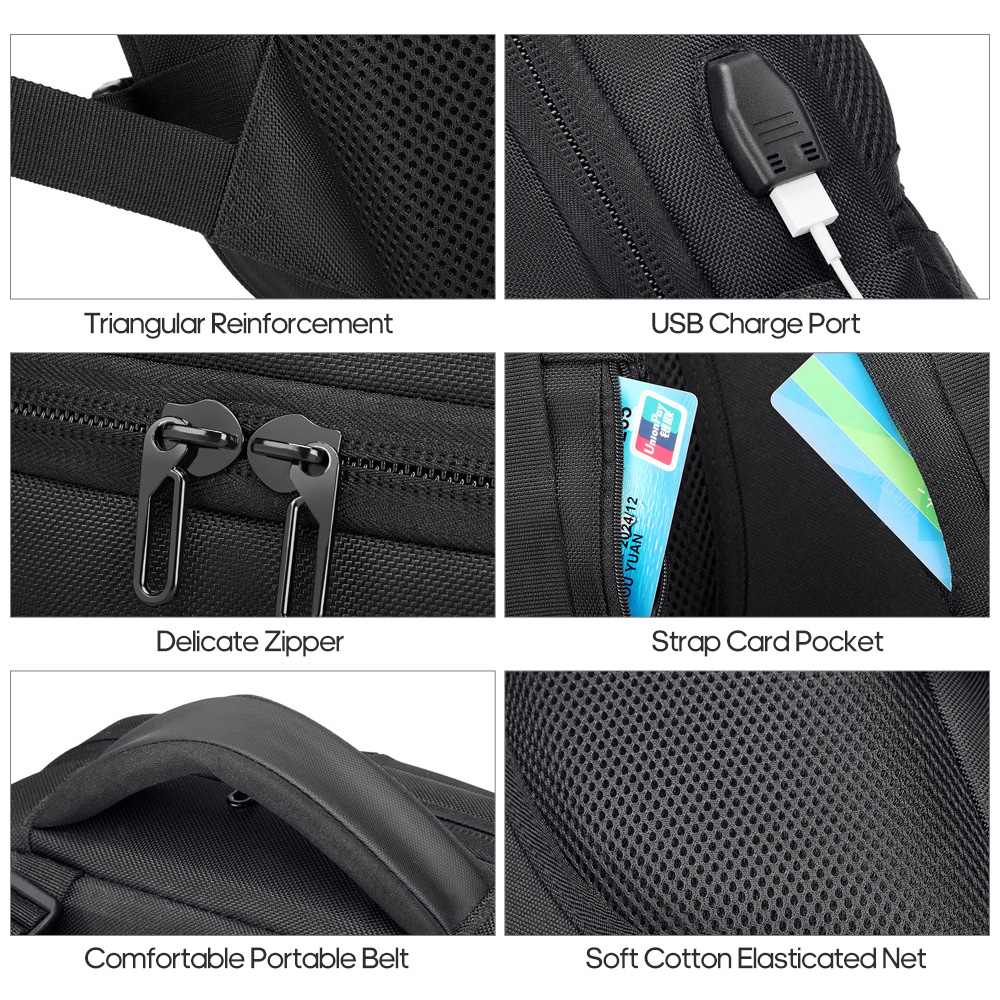 Portable Travel Backpack For Hiking Cycling Outdoor Sports Bags USB Business Laptop Waterproof Anti-Theft Travel Backpack