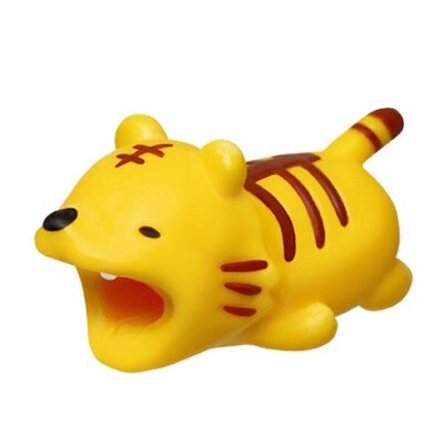 1pc Cute Animal Bite USB Cable Protector Desktop Organizer Kawaii Stationery Home Office Supplies Desk Accessories: H