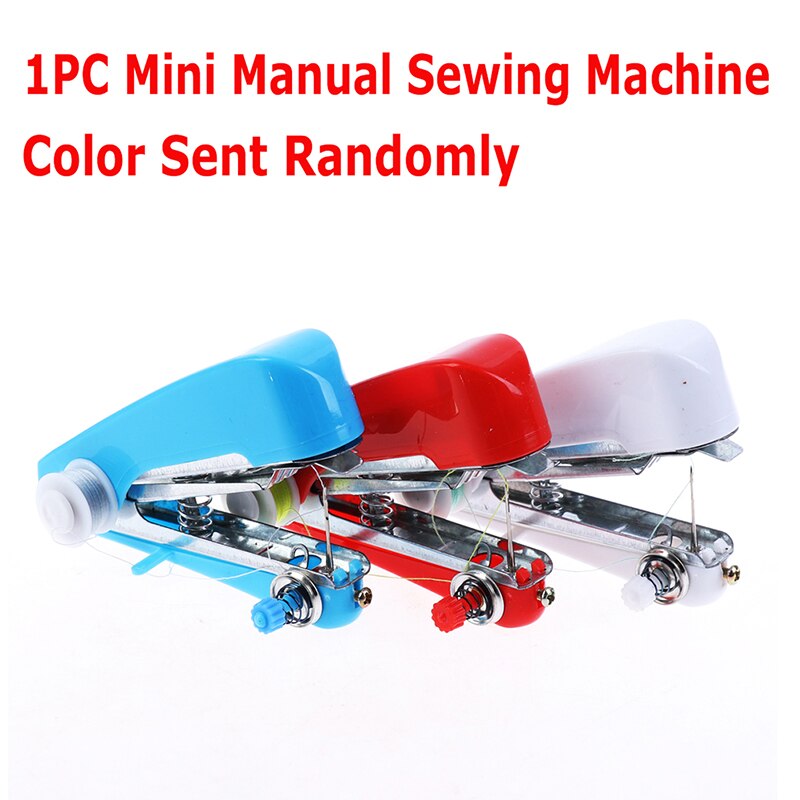 Portable Manual Sewing Machine Quick Stitch Simple Operation Sewing Cloth Fabric Household Handheld Needlework Tool: Default Title