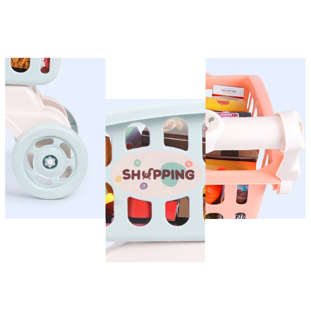 Neue freundlicher Simulation Einkaufen Einkaufszentrum Supermarkt Warenkorb Wagen Spielzeug Miniatur Spielen Einkaufen Bildung Spielzeug für Baby J11
