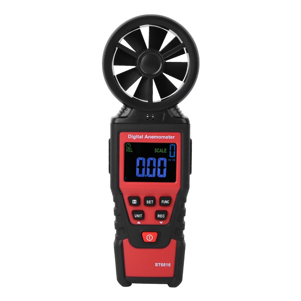 Wind Speed Meter LCD Handheld Digital Anemometer Wind Speed Temperature Meter Tester Portable Wind Speed Measurement Tool
