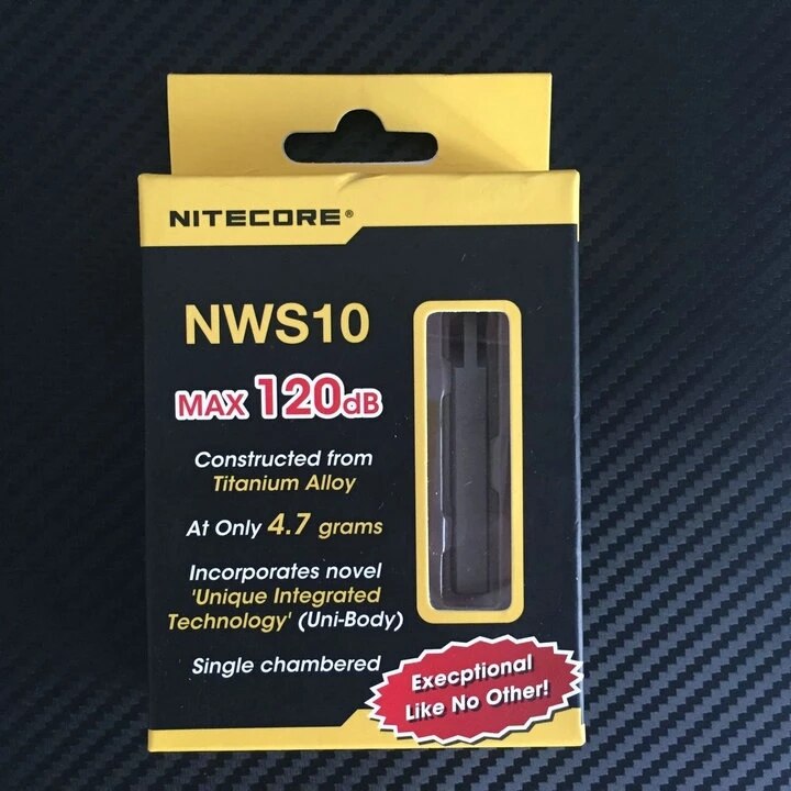 NITECORE NWS10 Titanium Emergency Whistle Necklace Pendant 120 decibels with Key Chain