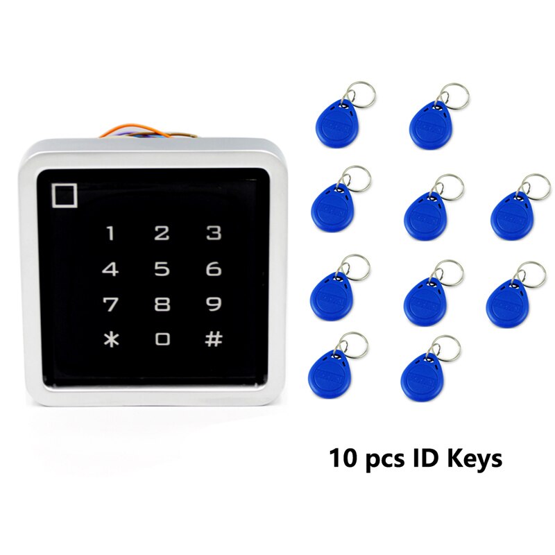 IP67 Waterproof Touch 125Khz 13.56MHZ Access Control RFID Door Access Control System Metal touch Keypad With 2000 Users: ID AC 10 key