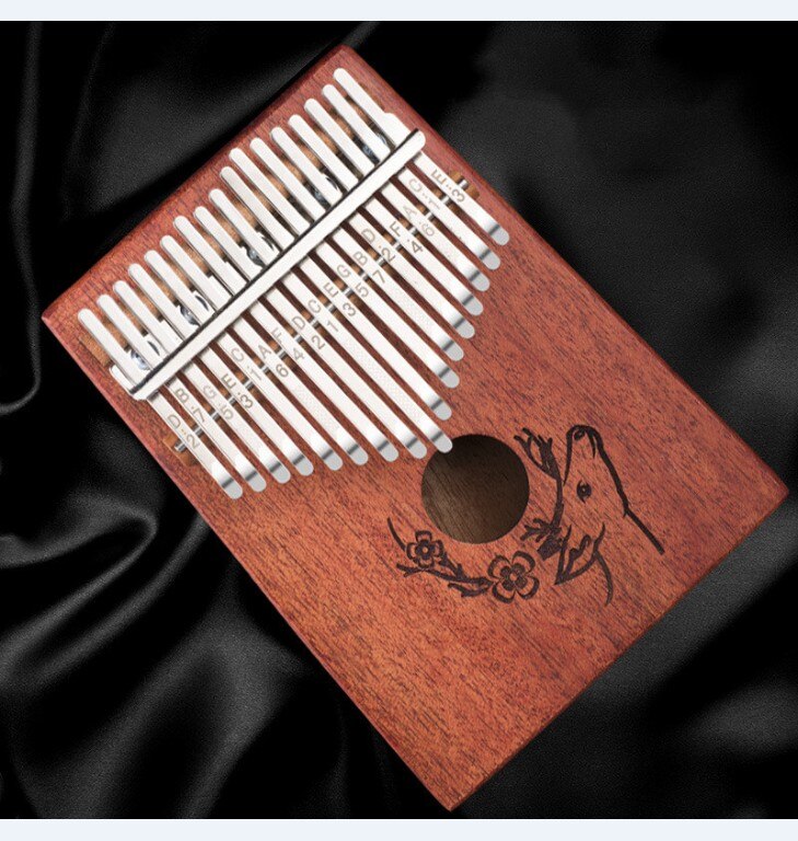 17 keys Solid Wood Kalimba Mbira Thumb 17 Key Kalimba African solid Mahogany Thumb Finger Piano: Mahogany Color
