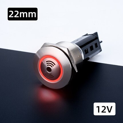 Sound and Light Metal Buzzer 12V 24V 220V 16mm 19mm 22mm Metal Buzzer 70 Decibel Metal Indicator Light with Buzzer
