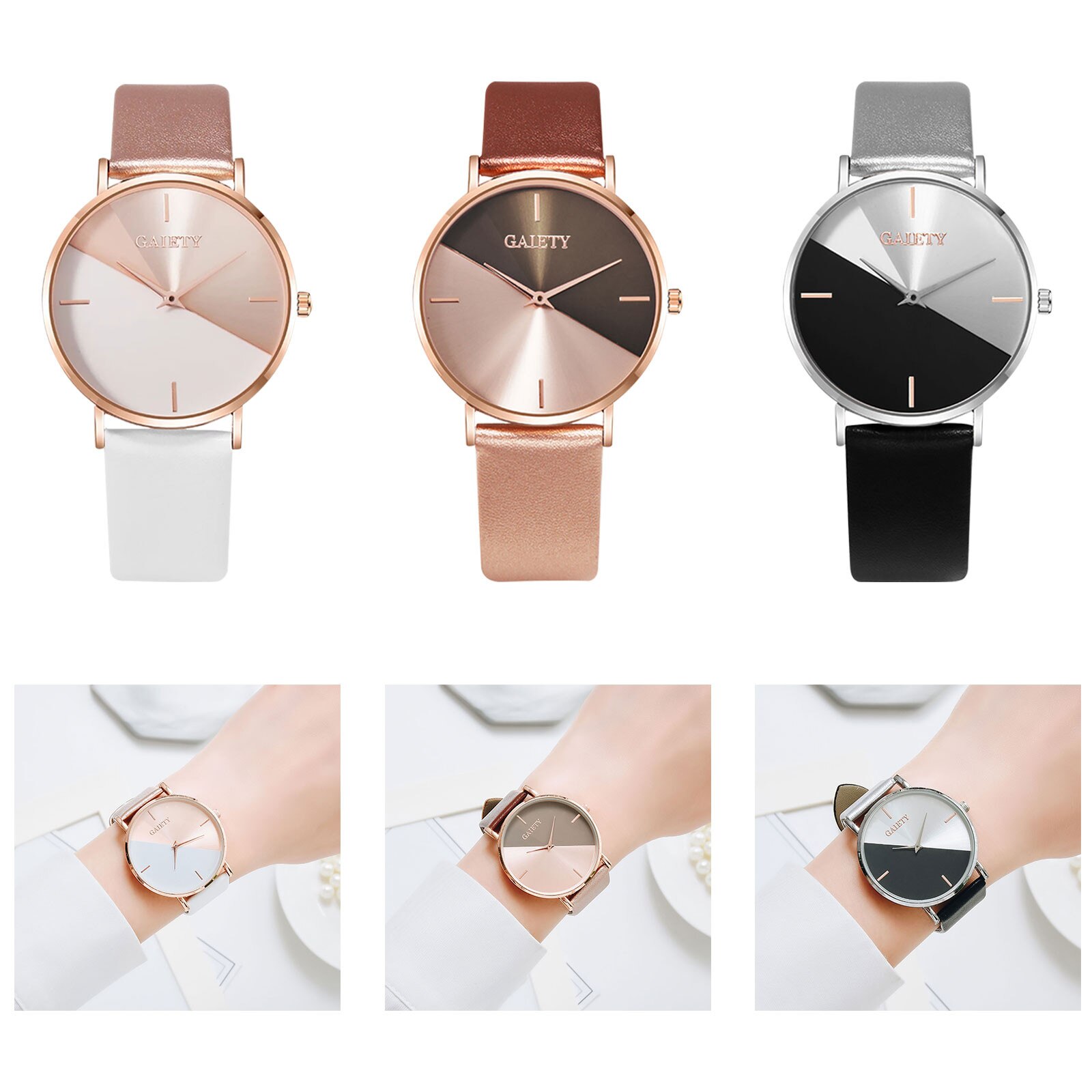Reloj de pulsera de cuarzo para mujer, accesorio de , relojes ligeros de lujo, estilo de costura geométrica, zegarek damski