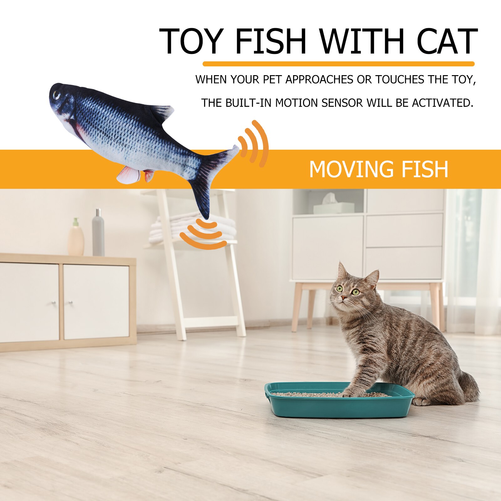 Jouet à poisson-chat électrique, poisson-chat à bascule réaliste qui bouge, jouets amusants à mouvement, Rechargeable par USB, herbe-aux-chats