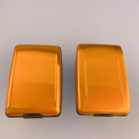 Portefeuille de carte en aluminium multifonction RFID bloquant le porte-carte de crédit pour les hommes femmes voyage affaires pièces de monnaie: gold wallet