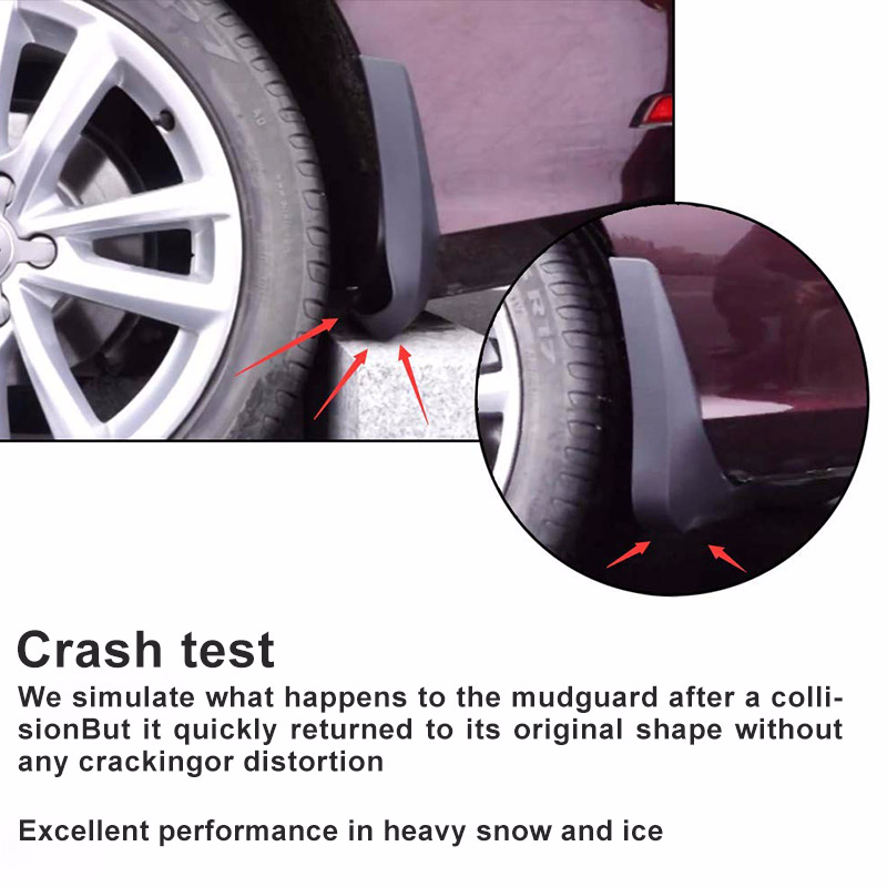 SPEEDWOW 4Pcs/set Universal Car Mud Flaps Fender F... Grandado