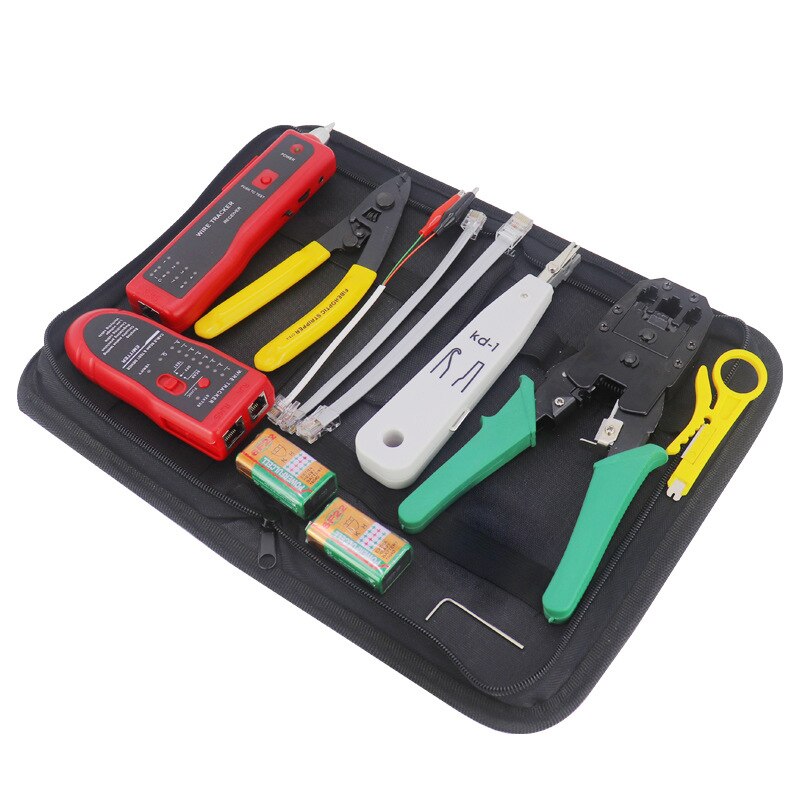 Network Repair Tool Kit Computer Maintaince Tools Cable Tester Tracker Lan Tools Wire Stripper Cutter RJ45 Crimper Pliers