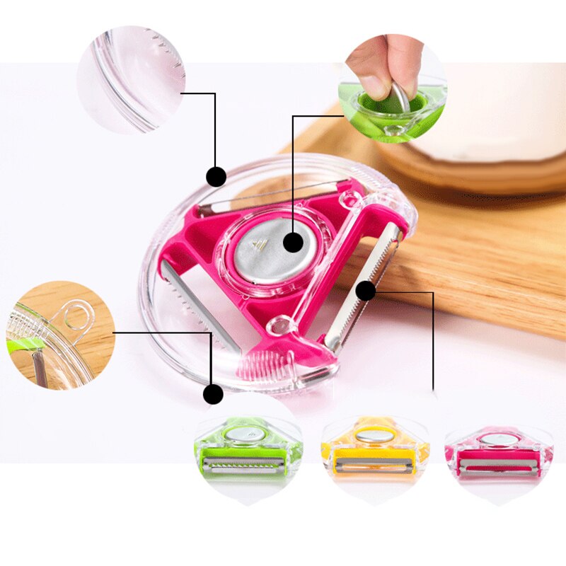 Magic Trio Peeler Set Slicer Stainless Steel Peeler Shredder Julienne Cutter Multi Peel Blade Zesters Grater Kitchen Tool