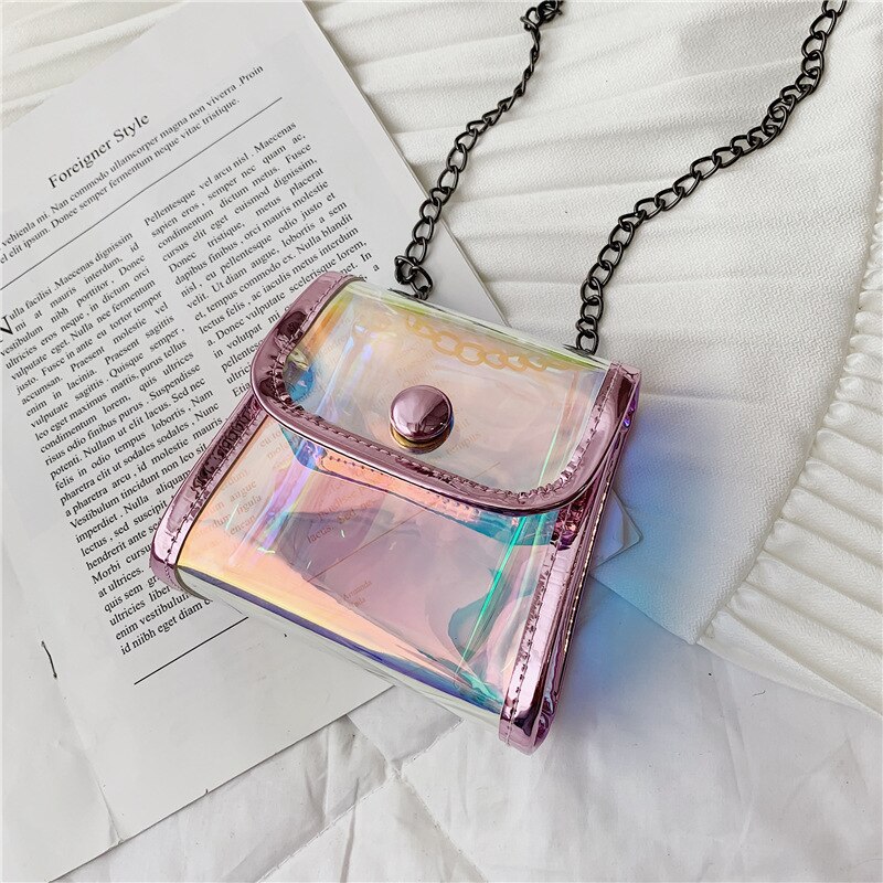 Mochilas para niñas y niños colorido Mini bolsos artificiales Cruz cuerpo cómodo Lindo bolso de hombro: Rosa