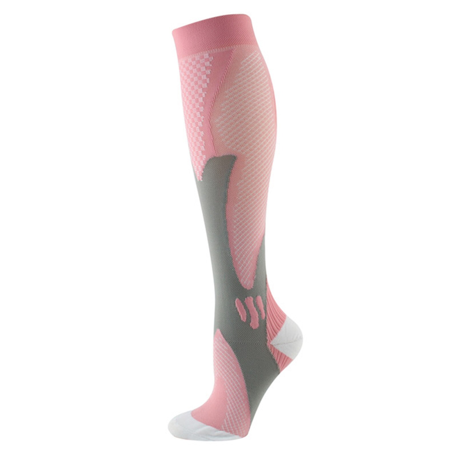 Sports Compression Socks for Men and Women, Outdoor Sports Socks for Crawl, Rope Climbs and Half Marathons: Pink / M