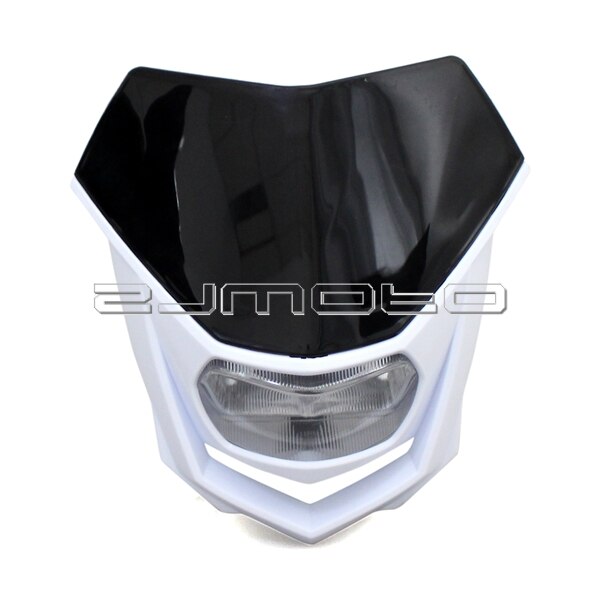ZJMOTO H4 35W Scheinwerfer Verkleidung Blau Off Road Motorrad Scheinwerfer Enduro Scheinwerfer Streetfighter Für Yamaha YZ YZF WR WRF DT XT: black white