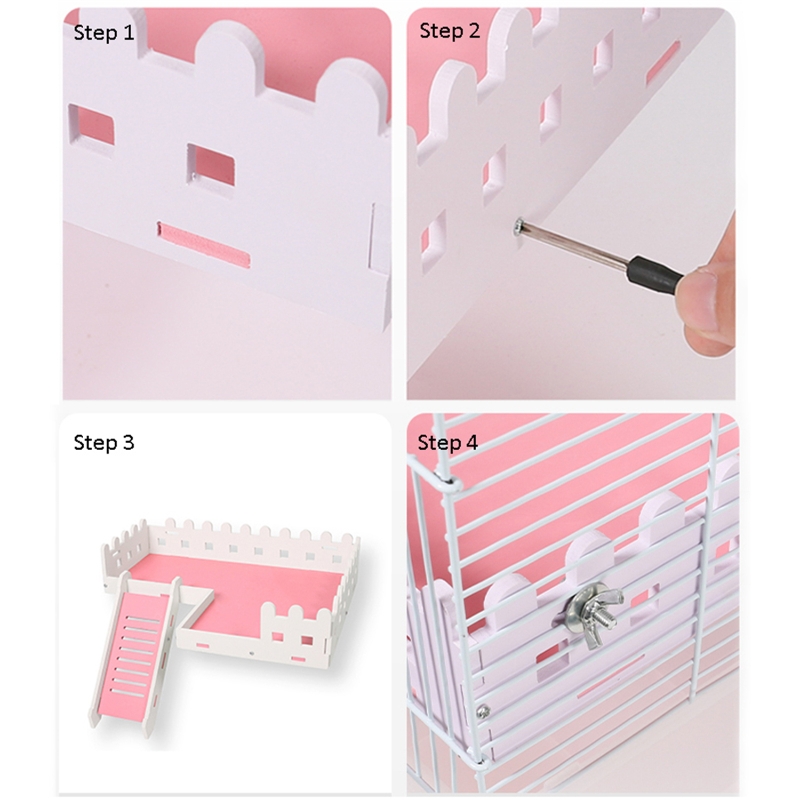 Wooden Platform L-Shaped Natural Wood Standing Playground Climbing Ladder N03 21