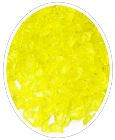 500G Glas Zand Aquarium Kleur Zand Aquarium Bodem Zand Aquarium Landschapsarchitectuur Steen Micro Landschap Decoratie Bodem Zand: Lemon yellow 500g