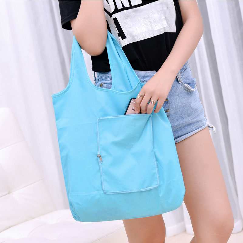 Folding reusable bags Eco Shopping Tote Handbag Shoulder Bag Oxford Travel Cartoon Bag reusable grocery bag