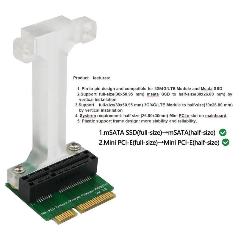 Pci-express SSD mSATA Mini carte adaptateur pour 3G 4G WWAN LTE GPS Module mSATA carte excellente d'exécution bien durabilité