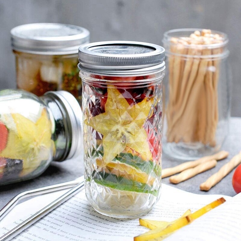 Canning Lids 70mm Regular Wide Mouth Canning Bands and Lids Kitchen Airtight Reusable Jar Lids for Ball