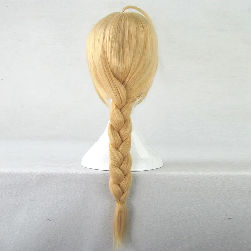 Fullmetal Alchemist Edward Elric 55cm Medium Long Straight Braid Styled Synthetic Cosplay Wigs Anime Costume Party