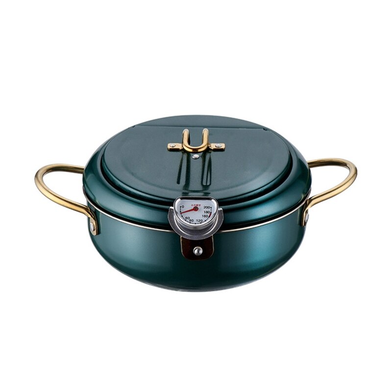 Pentola Friggitrice Giapponese In Acciaio Inox 304 - 2,2L Con Termometro E Pinza