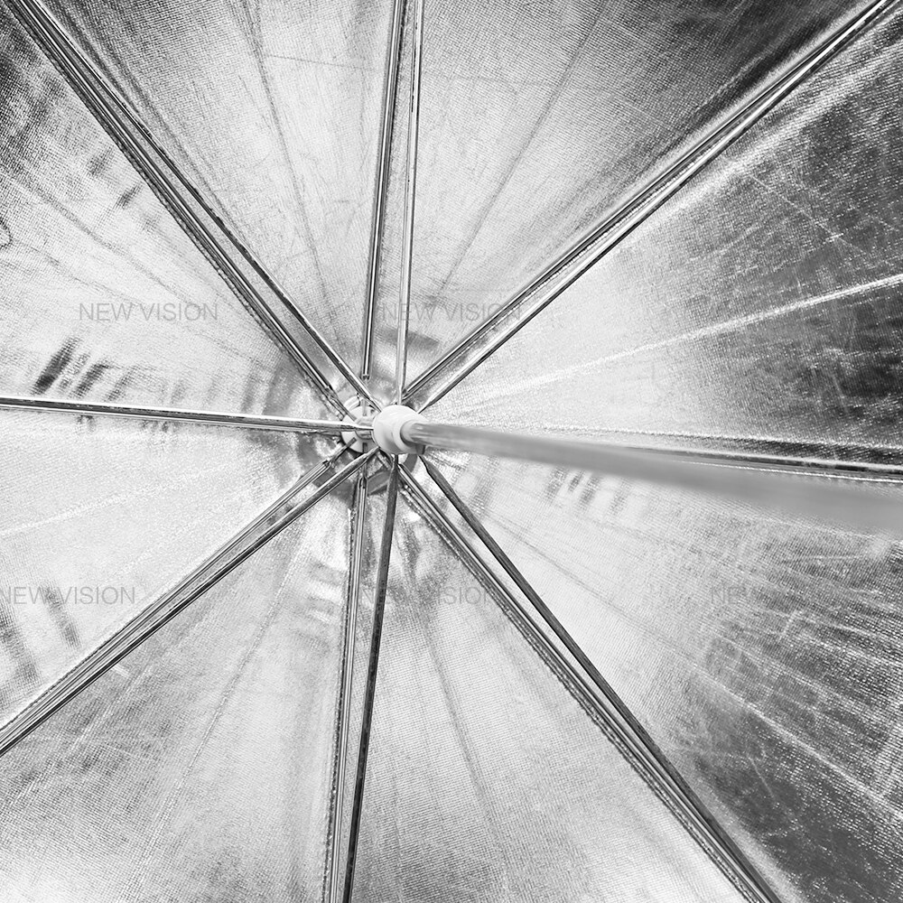 Godox 33 " 84cm reflektor paraply fotostudio flash lys kornet sort sølv paraply